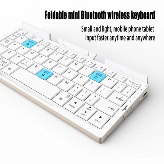 HB199 folding bluetooth keyboard wireless portable mobile phone tablet universal portable rechargeable